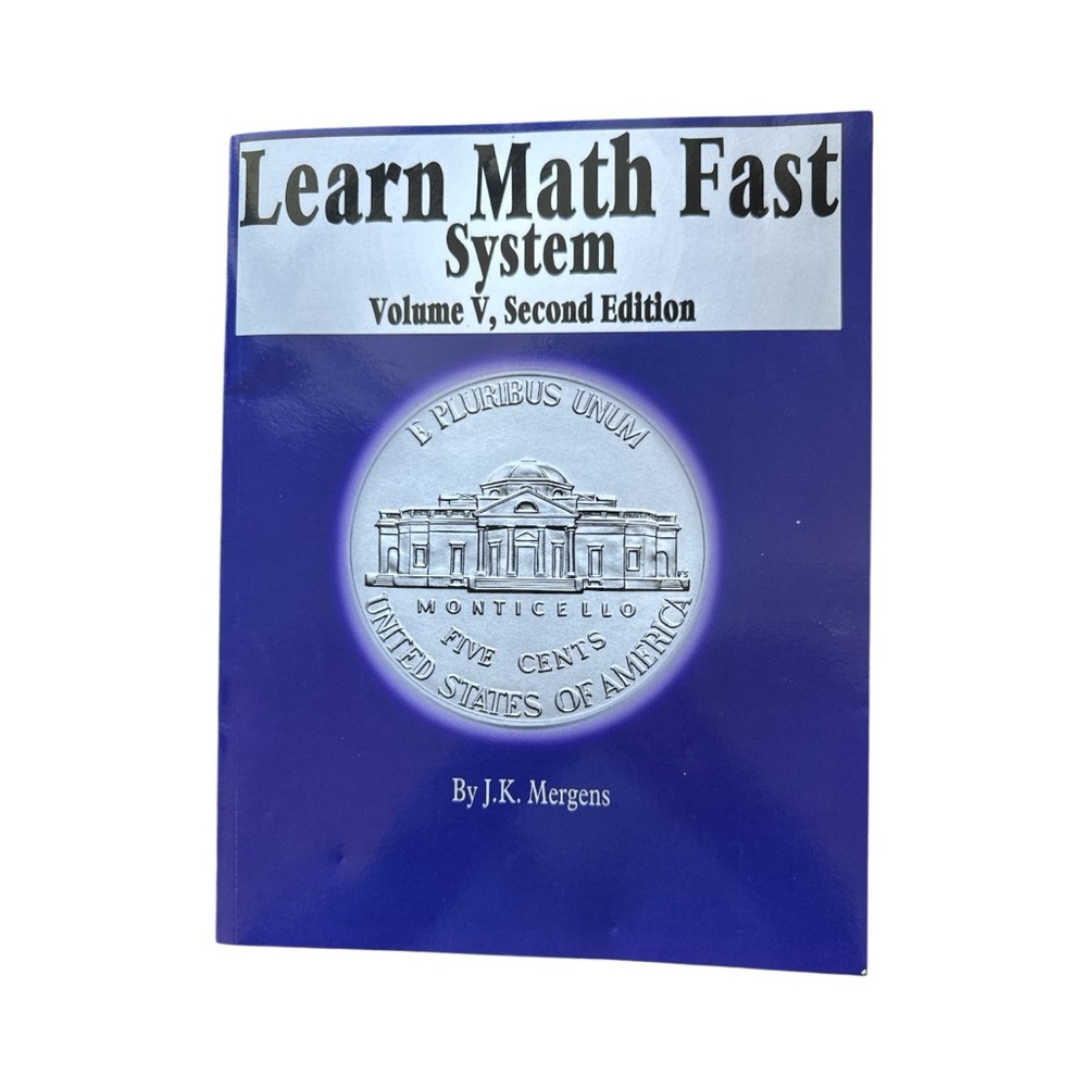 Learn Math Fast System Volume V, Second Edition Book NWOT